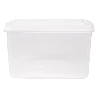 RÉCIPIENT ALIMENTS + COUVERCLE INCORPORÉ 2500 ML 18,5x18,5x11 CM BLANC PP (1 UNITÉ)