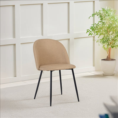 CHAISE 'SUPRA-TEK'  52x50x78 CM BEIGE POLYESTER (4 UNITÉS)
