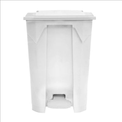 CONTENEUR AVEC COUVERCLE 80 L 49x43x71 CM BLANC PP (1 UNITÉ)