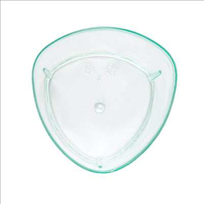 MISES EN BOUCHE RÉUTILISABLES "CYLINDRE"  4,7x4,7x8,1 CM VERT D'EAU PS (600 UNITÉS)