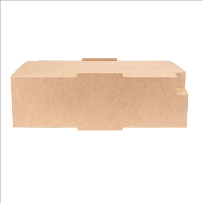 PLATEAUX "TRAITEUR" PETIT + ÉTUI  400 G/M2 34x26,5x11,5 CM HAVANE KRAFT (25 UNITÉS)
