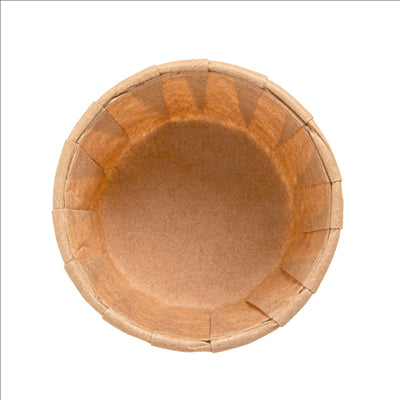 POTS TRAITEUR PAPIER PLISSÉ 45 ML (1,5 oz) 80 G/M2 Ø5/3,6x3,1 CM NATUREL PARCH.INGRAISSABLE (1000 UNITÉS)