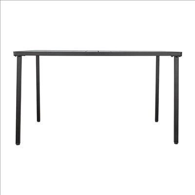 TABLE RECTANGULAIRE 'SUPRA-TEK'  130x70x75 CM NOIR FER (1 UNITÉ)