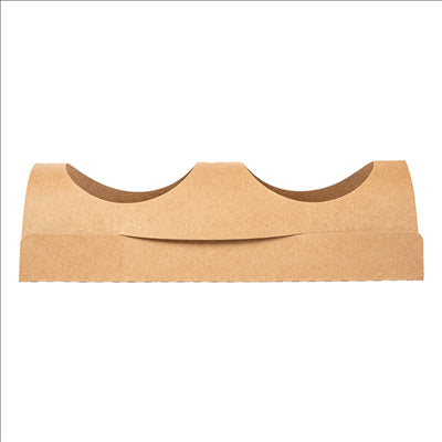 SUPPORT POUR 2 GOBELETS  29,2x21 CM NATUREL KRAFT (600 UNITÉS)