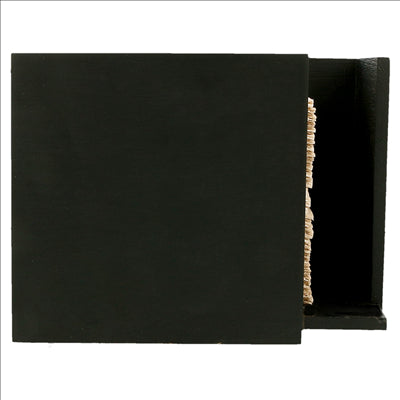 DISTRIBUTEUR SERVIETTES  13,5x13,5x10 CM NOIR BAMBOU (1 UNITÉ)