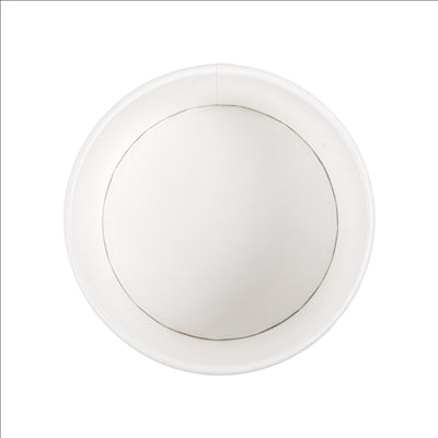 POTS À GLACES 'AMALFI' 180 ML 250 + 18 PE G/M2 Ø 8,7x5,2 CM BLANC CARTON (2000 UNITÉS)