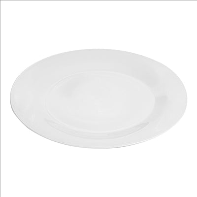 ASSIETTES PLATES  Ø 27 CM BLANC PORCELAINE (24 UNITÉS)