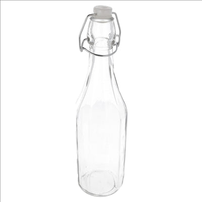 BOUTEILLE + FERMETURE CLIP 'WAKI GLASS' 500 ML Ø 7x27 CM TRANSPARENT VERRE (48 UNITÉS)