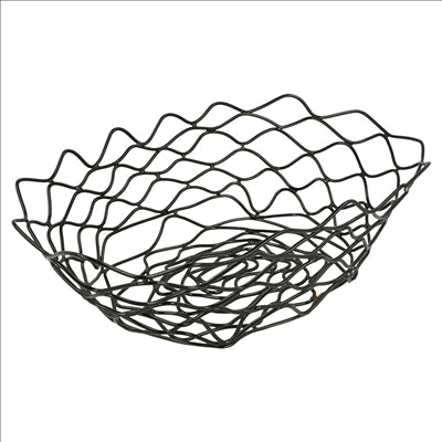 BASKET OVALE  24x15,2x7 CM NOIR ACIER (6 UNITÉ)