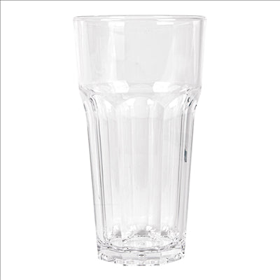 GOBELETS EMPILABLES 373 ML Ø 7,6/5,6x13 CM TRANSPARENT POLYCARBONATE (72 UNITÉS)