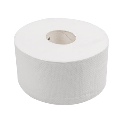 HYGIÉNIQUE "BABY JUMBO" ECOLABEL 2 PLIS - 160 M  17 G/M2 Ø19,5x9,5 CM BLANC OUATE (12 UNITÉS)