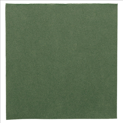 SERVIETTES ECOLABEL 'DOUBLE POINT' 18 G/M2 39x39 CM VERT JAGUAR OUATE (1200 UNITÉS)