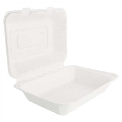 COQUILLES 'BIONIC' 1 L 16,5x22,5x6,4 CM BLANC BAGASSE (200 UNITÉS)