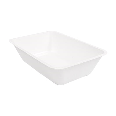 BARQUETTES 'BIONIC' 800 ML 20,3x13,6x5 CM BLANC BAGASSE (500 UNITÉS)