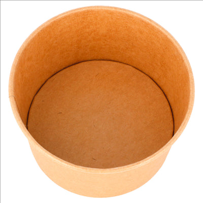 POTS À GLACES 240 ML 250 + 18 PE G/M2 Ø9,4x5,5 CM MARRON CARTON (2000 UNITÉS)