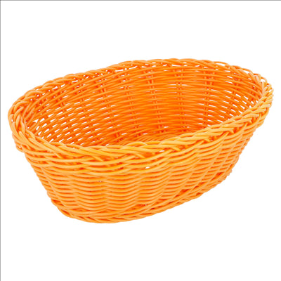 CORBEILLES SIMILAIRE OSIER OVALES  23x17x8 CM ORANGE PP (12 UNITÉS)