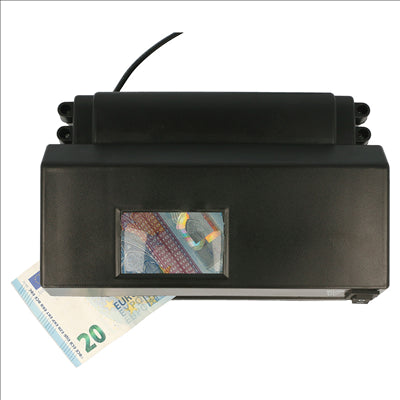 EURODÉTECTEUR FAUX BILLETS AC220-240V  18,5x12 CM NOIR PLASTIQUE (1 UNITÉ)