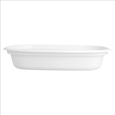 PLATEAUX 'BIONIC' 1100 ML 23,1x18,2x4,3 CM BLANC BAGASSE (300 UNITÉS)