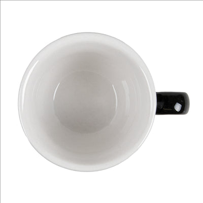 TASSES CAFÉ 'AKALA' 80 ML Ø6,3/3,5x6 CM NOIRE/BLANC PORCELAINE (6 UNITÉS)