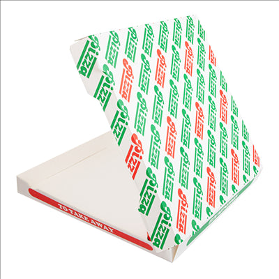 BOÎTES PIZZA 'THEPACK' 330 G/M2 46x46x5 CM BLANC CARTON ONDULÉ MICROCANAL (100 UNITÉS)