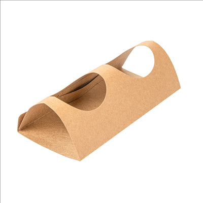 SUPPORT POUR 2 GOBELETS  29,2x21 CM NATUREL KRAFT (600 UNITÉS)