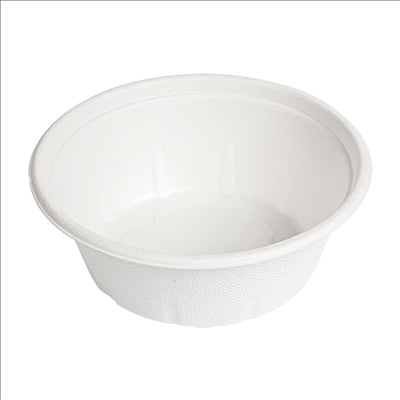 POTS 'BIONIC' 280 ML Ø 11,6x4,4 CM BLANC BAGASSE (500 UNITÉS)