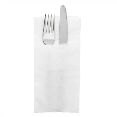 SERVIETTES KANGOUROU ECOLABEL 2 PLIS  18 G/M2 40x40 CM BLANC OUATE (1000 UNITÉS)