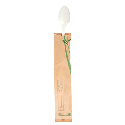 LONGUES CUILLÈRES EN SACHET  21 CM BLANC CPLA (500 UNITÉS)