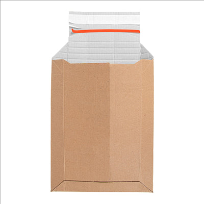 ENVELOPPES AUTO-ADHÉSIVES EXTENSIBLES E-COMMERCE 'THEPACK' 390 G/M2 27,5x35,2 CM NATUREL CARTON ONDULÉ MICROCANAL (100 UNITÉS)