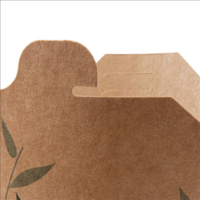 RÉCIPIENTS MULTIUSAGES MICRO-ONDABLES 'FEEL GREEN' 960 ML 275 + 25 PE G/M2 Ø9x10,8 CM MARRON CARTON (50 UNITÉS)