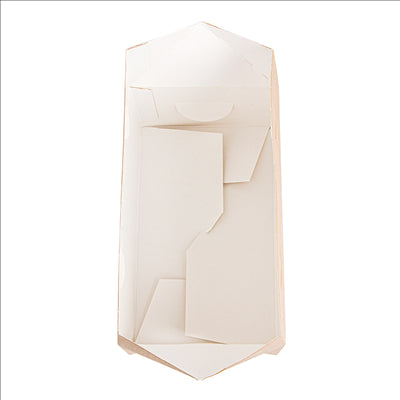 BOÎTES REPAS À EMPORTER 'THEPACK' 1 L 240 G/M2 11x18x7 CM NATUREL CARTON ONDULÉ NANO-MICRO (300 UNITÉS)
