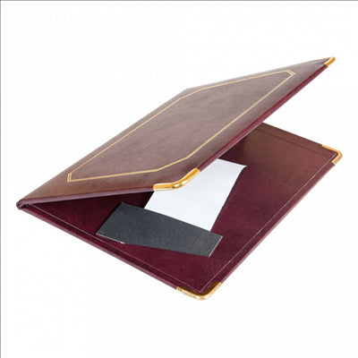 CALEPIN POUR ADDITIONS  16,5x22,5 CM BORDEAUX CUIR (1 UNITÉ)