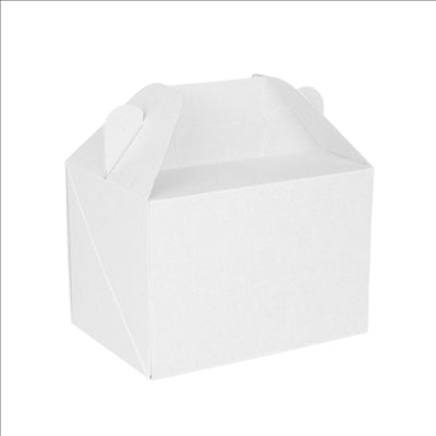 BOÎTES TRANSPORT DE REPAS 'THEPACK' 230 G/M2 18x12x9 CM BLANC CARTON ONDULÉ NANO-MICRO (100 UNITÉS)