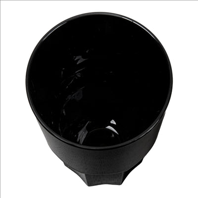 GOBELETS EMPILABLES 460 ML Ø 8,2/6,2x15,1 CM NOIR POLYCARBONATE (12 UNITÉS)