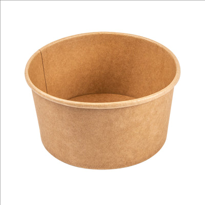 POTS SALADIERS 1000 ML - 33,3 oz 300 + 18 PE G/M2 Ø15/12,9x8 CM NATUREL KRAFT (300 UNITÉS)