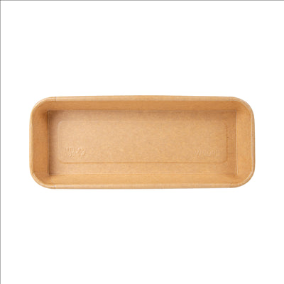 RÉCIPIENTS POUR "SUSHI"  20PE + 280 +16PE G/M2 22,1x9,1x2,4 CM NATUREL KRAFT (600 UNITÉS)