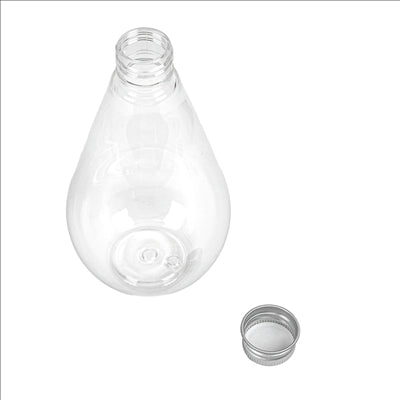 FLACONS AVEC BOUCHON EN ALUMINIUM 300 ML Ø7,5x13,7 CM TRANSPARENT PET (150 UNITÉS)