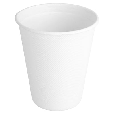 GOBELETS 'BIONIC' 260 ML Ø 8x9,1 CM BLANC BAGASSE (1000 UNITÉS)