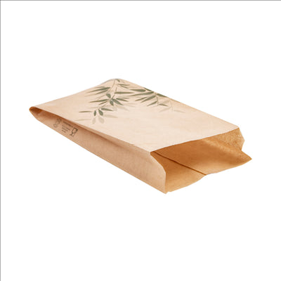 SACS SANDWICHS 'FEEL GREEN' 34 G/M2 12+4x26 CM NATUREL PARCH.INGRAISSABLE (500 UNITÉS)