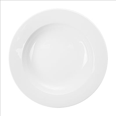 ASSIETTES CREUSES  Ø 23 CM BLANC PORCELAINE (24 UNITÉS)