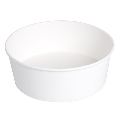 POTS SALADIERS 1300 ML 337 G/M2 + PE Ø 18,7/16x7 CM BLANC CARTON (300 UNITÉS)