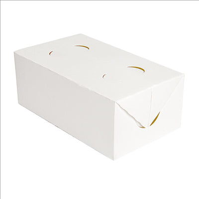 BOÎTES REPAS À EMPORTER 'THEPACK' 1 L 250 G/M2 11x18x7 CM BLANC CARTON ONDULÉ NANO-MICRO (300 UNITÉS)