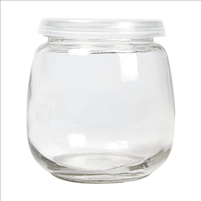 POT AVEC COUVERCLE 'WAKI GLASS' 300 ML Ø 8,4x8,7 CM TRANSPARENT VERRE (48 UNITÉS)