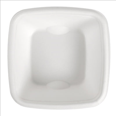 PETITS POTS 'BIONIC' 70 ML 7,7x7,7x2,7 CM BLANC BAGASSE (600 UNITÉS)