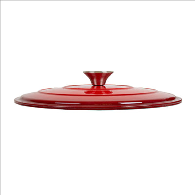 COCOTTE RONDE AVEC COUVERCLE 5,2 L Ø 26x11,5 CM ROUGE FER (2 UNITÉS)
