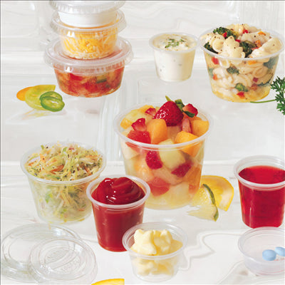 PETITS POTS MICRO-ONDABLES 165 ML Ø7,4x6 CM TRANSPARENT PP (2500 UNITÉS)