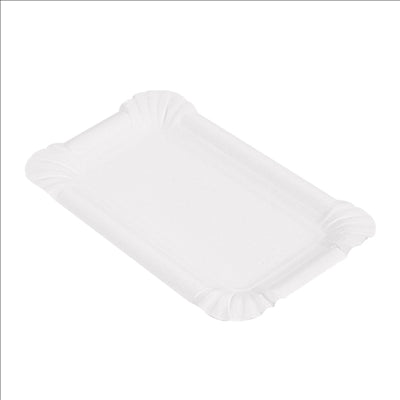 PLATEAUX PÂTISSERIE - PETITS  250 G/M2 15x9 CM BLANC CARTON (250 UNITÉS)