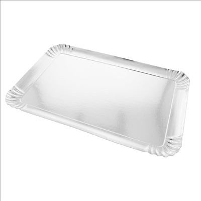 PLATEAUX  545 G/M2 28x42 CM ARGENTE CARTON (90 UNITÉS)