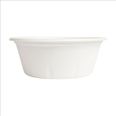 POTS 'BIONIC' 280 ML Ø 11,6x4,4 CM BLANC BAGASSE (500 UNITÉS)