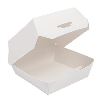 BOÎTES MINI BURGER  250 G/M2 7,3x7,7x5 CM BLANC CARTON (500 UNITÉS)